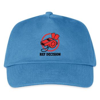 Schiedsrichter Pfeife Logo - Kinder Basecap - Pfauenblau - Vorne