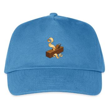 Holzhobel und Späne - Kinder Basecap - Pfauenblau - Vorne