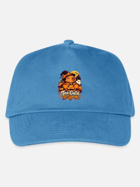 Halloween Capybara Too Cute To Spook - Kinder Basecap - Pfauenblau