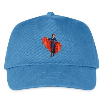 Vampir-Diva mit roten Flügeln - Kinder Basecap - Pfauenblau - Vorne