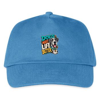 Dogge - Kinder Basecap - Pfauenblau - Vorne