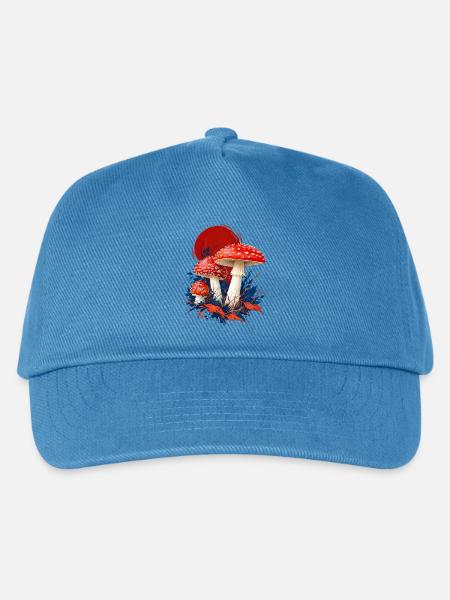 Fly Agaric Rotes Sonnenhemd - Kinder Basecap - Pfauenblau