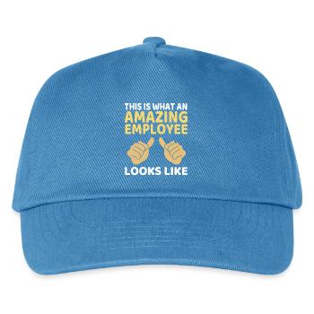 Mitarbeiter der Woche Mitarbeiter des Monats - Kinder Basecap - Pfauenblau - Vorne