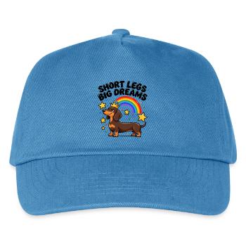 Dackel Wursthund Doxie Wiener Hund Mama Papa Kunst - Kinder Basecap - Pfauenblau - Vorne