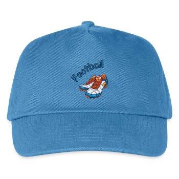 Fußball - Kinder Basecap - Pfauenblau - Vorne