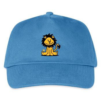 Playful Lion Cartoon Design - Kids’ Baseball Cap - peacock-blue - Front