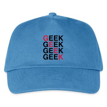 Geek! - Kinder Basecap - Pfauenblau - Vorne