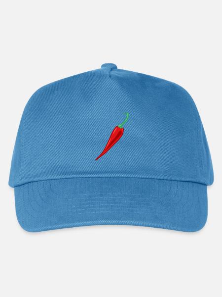 Chili Peperoni Chilli Schote Paprika scharf - Kinder Basecap - Pfauenblau