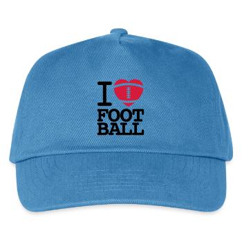 I love football - Kinder Basecap - Pfauenblau - Vorne