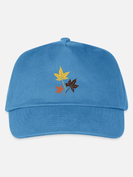 Ahorn Herbstblätter Herbst Blätter - Kinder Basecap - Pfauenblau