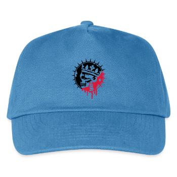 Crâne de mort avec la couronne Graffiti Patch - Casquette de baseball Enfant - bleu paon - Devant