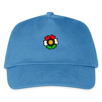 Pop Art Flower Star in Fluorescent Colors - Kids’ Baseball Cap - peacock-blue - Front