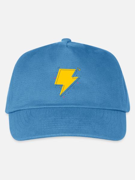 Dynamic Ray in Gelb und Schwarz - Kinder Basecap - Pfauenblau