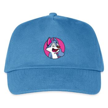 Thumbs up wolf - Kids’ Baseball Cap - peacock-blue - Front