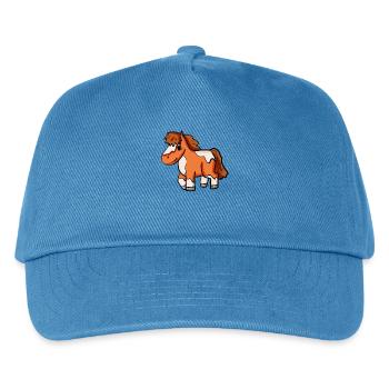 Cheval poney Shetland - Casquette de baseball Enfant - bleu paon - Devant