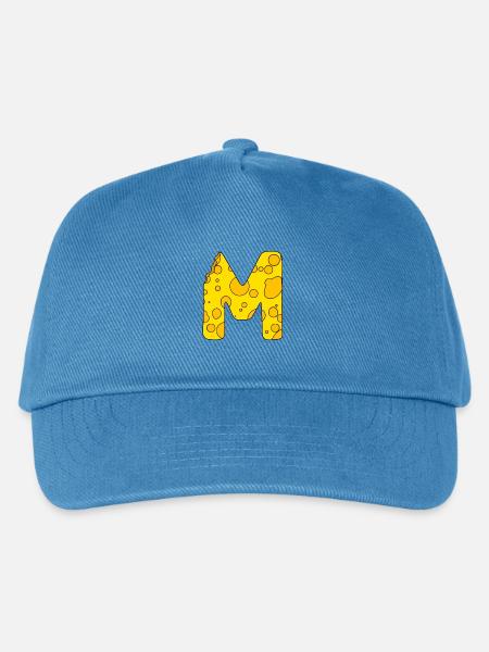 Buchstabe M - Kinder Basecap - Pfauenblau