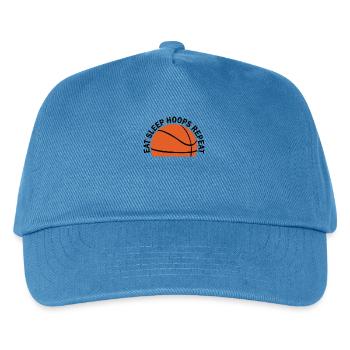 Eat Sleep Hoops Repeat Basketball - Kids’ Baseball Cap - peacock-blue - Front