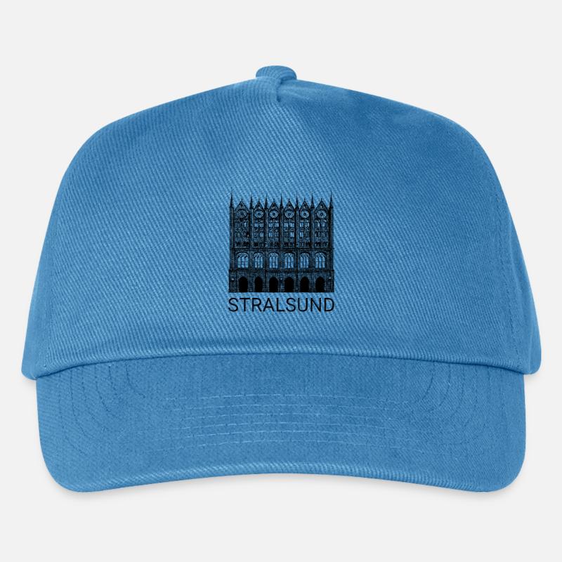 Rathaus Stralsund / Backsteingotik - Kinder Basecap - Pfauenblau