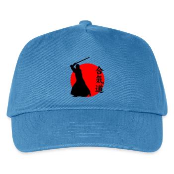 Aikido - Kinder Basecap - Pfauenblau - Vorne