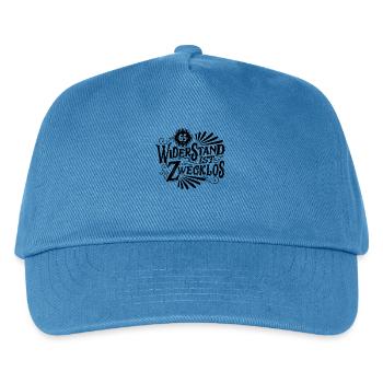 65. Geburtstag Widerstand ist zwecklos - Kinder Basecap - Pfauenblau - Vorne