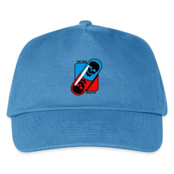 Nimm - deine - Medizin - Totenkopf - Kinder Basecap - Pfauenblau - Vorne