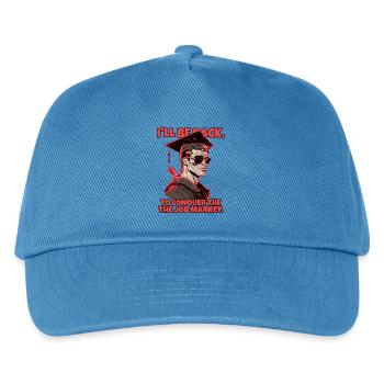 Cyborg robot with high school diploma - Kids’ Baseball Cap - peacock-blue - Front