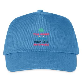 Trail Runner - Furchtlos. Unerbittlich. Unaufhaltsam. - Kinder Basecap - Pfauenblau - Vorne