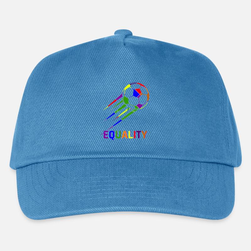 Fußball Regenbogen WM Equality - Kinder Basecap - Pfauenblau