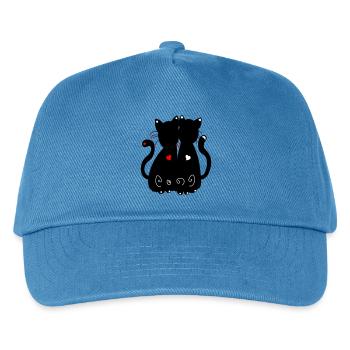 black cats - Kids’ Baseball Cap - peacock-blue - Front