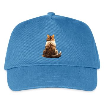 Norwegische Waldkatze - Kinder Basecap - Pfauenblau - Vorne
