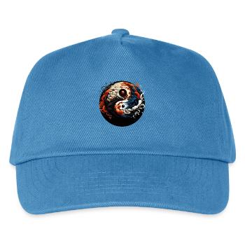 Yin Yang - Kinder Basecap - Pfauenblau - Vorne