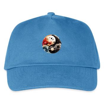 Yin Yang - Kinder Basecap - Pfauenblau - Vorne