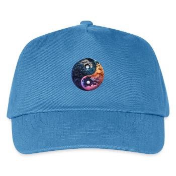 Yin Yang - Kinder Basecap - Pfauenblau - Vorne
