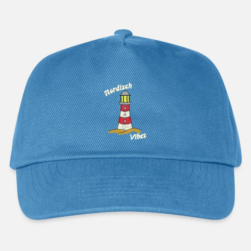 Nordisch Vibes - Leuchtturm - Kinder Basecap - Pfauenblau