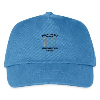 Zuhause ist wo mein Rechenzentrum arbeitet, Garten - Kinder Basecap - Pfauenblau - Vorne