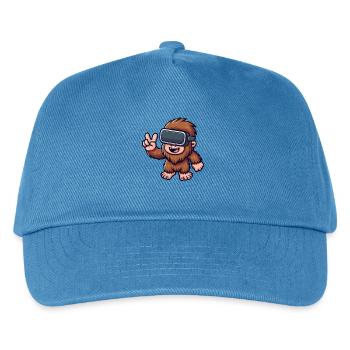 Bigfoot Sasquatch Süß Comic Cartoon VR Virtual - Kinder Basecap - Pfauenblau - Vorne