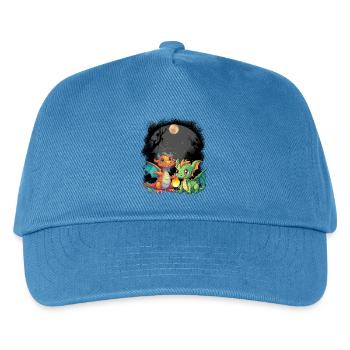 mystisch Drache Drachen Märchen Märchenfigur - Kinder Basecap - Pfauenblau - Vorne