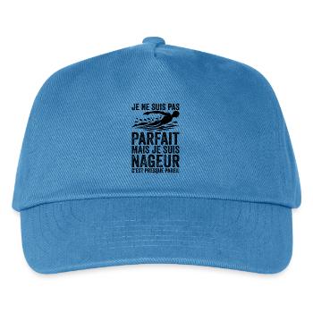 Swimmer - I'm not perfect I'm a swimmer - Kids’ Baseball Cap - peacock-blue - Front
