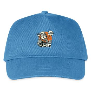 Always Hunger, The Big Bad Wolf as a Cook - Kids’ Baseball Cap - peacock-blue - Front