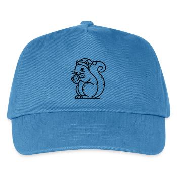 Squirrel with hat and biscuit Christmas - Kids’ Baseball Cap - peacock-blue - Front