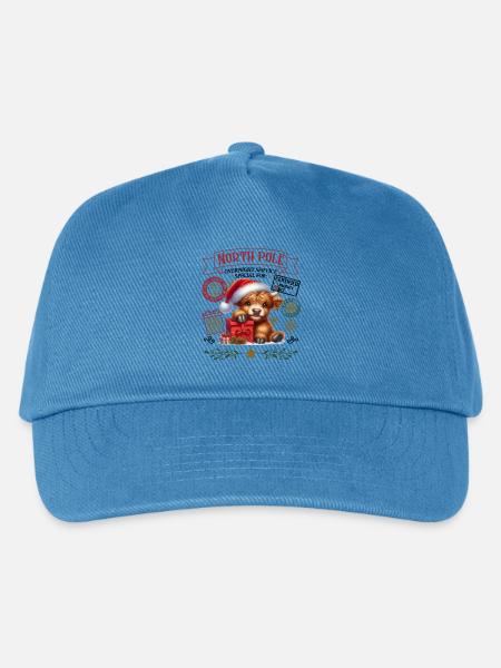 Nordpol Highlandrind Weihnachtsdesign - Kinder Basecap - Pfauenblau
