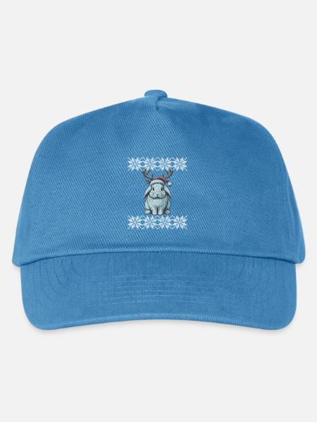 Niedliches Rentier Hase Weihnachten - Kinder Basecap - Pfauenblau