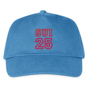 SUISSE Switzerland 2025 - Kids’ Baseball Cap - peacock-blue - Front