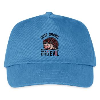 Cute, Sharp, and a Little Evil Hedgehog - Kids’ Baseball Cap - peacock-blue - Front