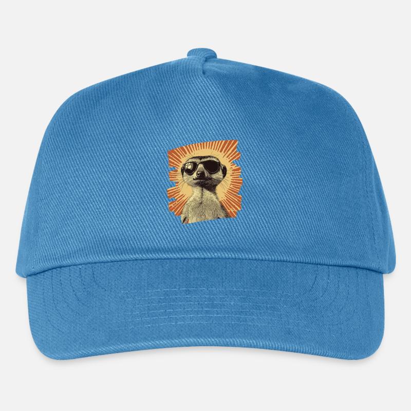 Erdmännchen Retro - Kinder Basecap - Pfauenblau