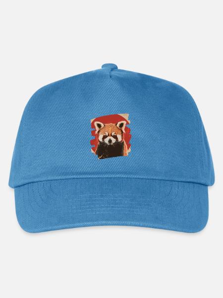 Roter Panda - Kinder Basecap - Pfauenblau