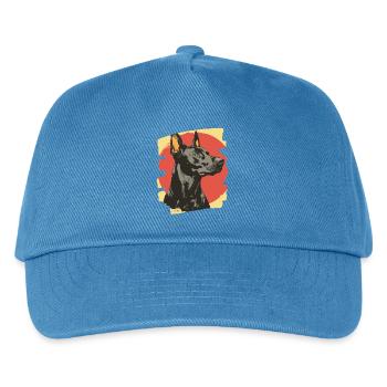 Doberman - Casquette de baseball Enfant - bleu paon - Devant