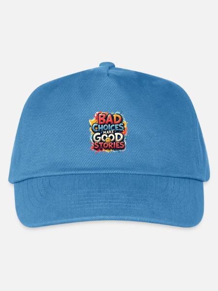 Bad Choices Make Good Stories - Kinder Basecap - Pfauenblau