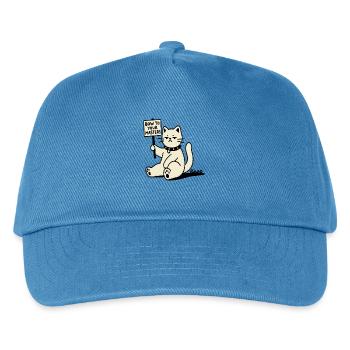 Sarcastic Protest Cat – Bow! - Kids’ Baseball Cap - peacock-blue - Front