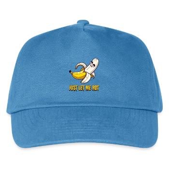 Just Let Me Rot – Banane hat kein Bock mehr - Kinder Basecap - Pfauenblau - Vorne
